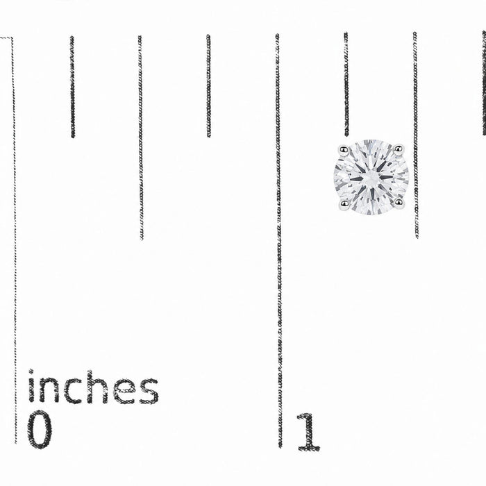 Round Lab-Grown Diamond Solitaire Stud Earrings with Push Backs in 14K Gold, photo 44