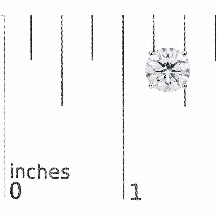 Round Lab-Grown Diamond Solitaire Stud Earrings with Push Backs in 14K Gold, photo 42