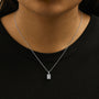 Lab-Grown Emerald-Cut Solitaire Diamond Pendant Necklace in 14K Gold, photo 8
