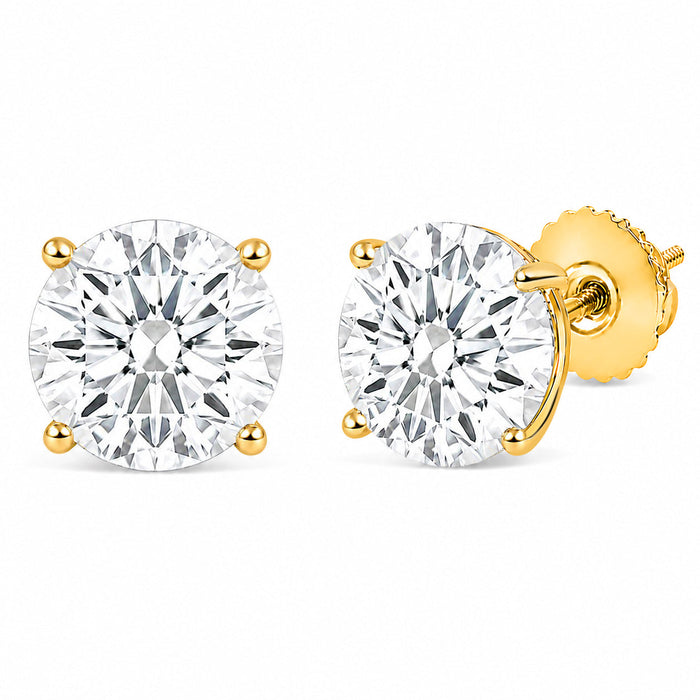 IGI Certified Lab-Grown Diamond Solitaire Stud Earrings in 14K Gold, photo 5