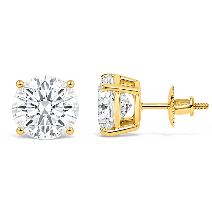 IGI Certified Lab-Grown Diamond Solitaire Stud Earrings in 14K Gold, photo 29