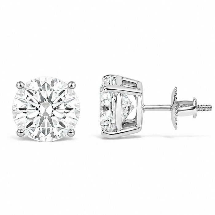 IGI Certified Lab-Grown Diamond Solitaire Stud Earrings in 14K Gold, photo 6