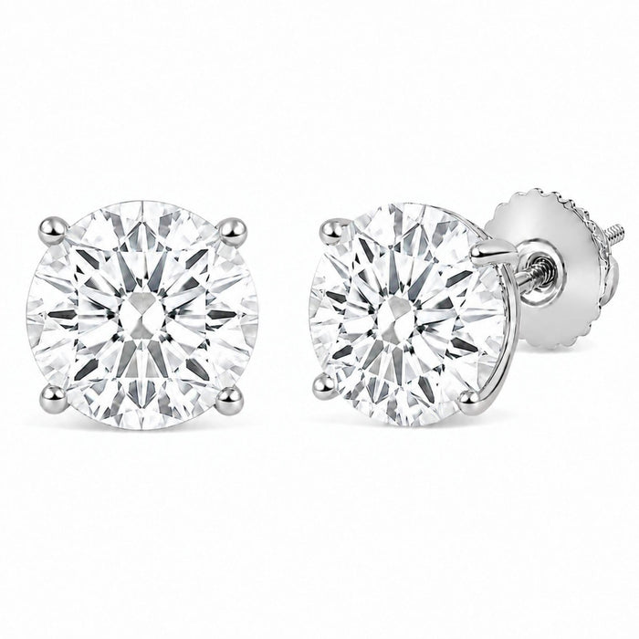 IGI Certified Lab-Grown Diamond Solitaire Stud Earrings in 14K Gold, photo 30