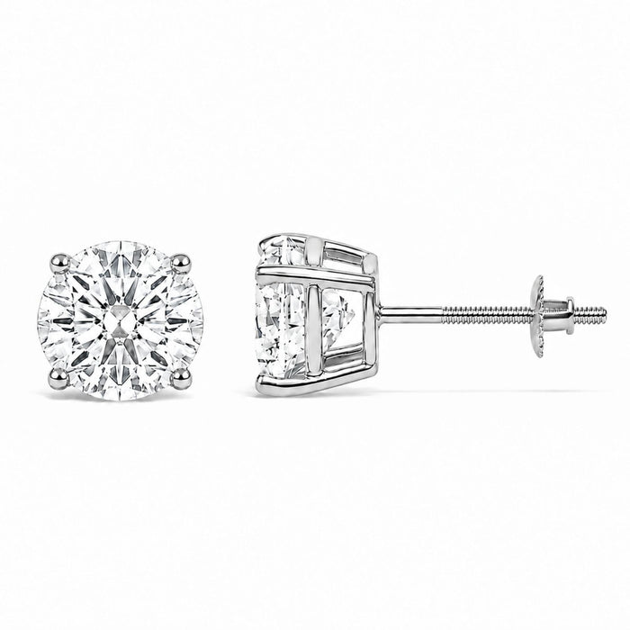 IGI Certified Lab-Grown Diamond Solitaire Stud Earrings in 14K Gold, photo 3