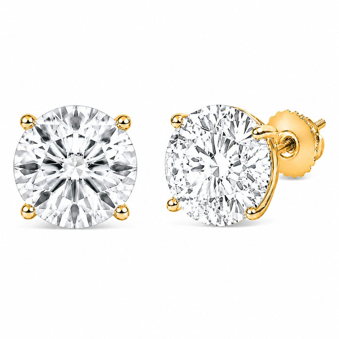 IGI Certified Lab-Grown Diamond Solitaire Stud Earrings in 14K Gold, photo 4