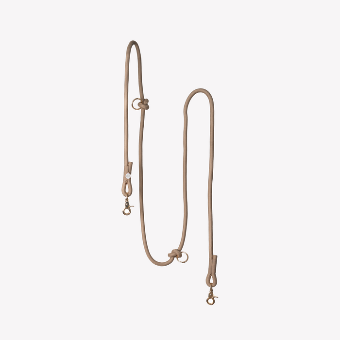 Sand hands-free braided leash at full length