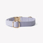 Collar de lona para perro, lavanda, broche y argolla en D