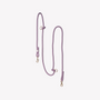 Lilac hands-free braided leash at full length