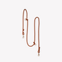 Clay hands-free braided leash at full length