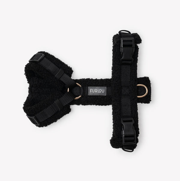 Arnés sherpa para perro, negro, extendido