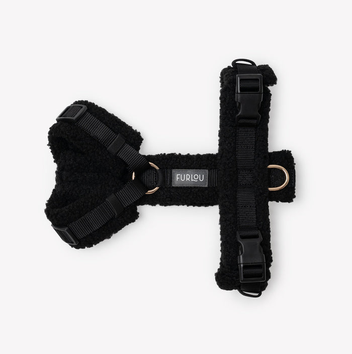 Arnés sherpa para perro, negro, extendido