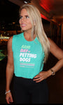 Arm Day = Petting Dogs Crop Top in teal