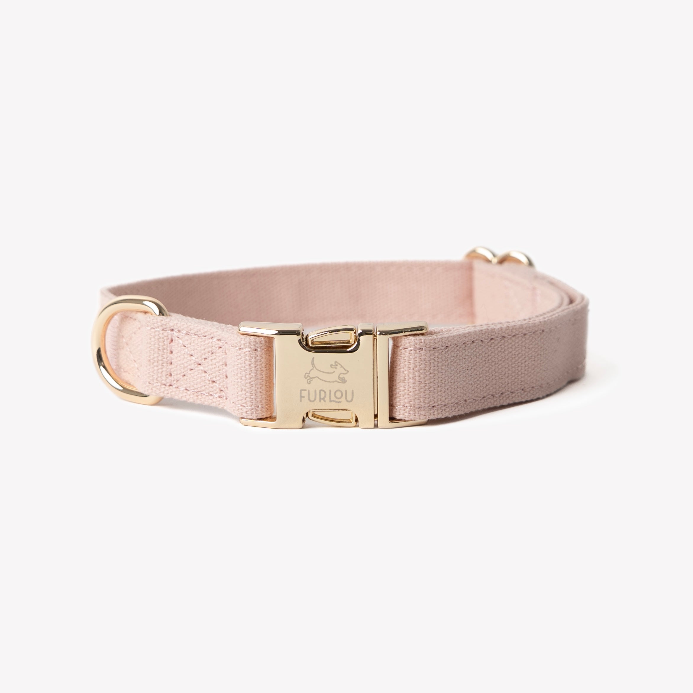 Baby Pink canvas dog collar