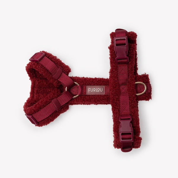 Arnés sherpa para perro, burdeos, extendido