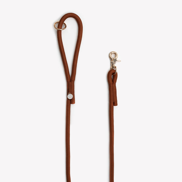 Handle loop and clip of the Clay braided rope leash