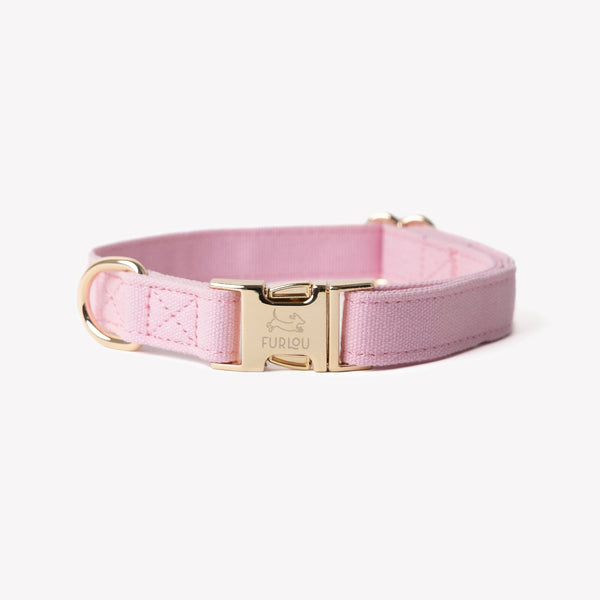 Collar de lona para perro, rosa