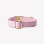 Collar de lona para perro, rosa, broche y argolla en D