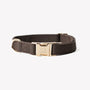 Collar de lona para perro, café
