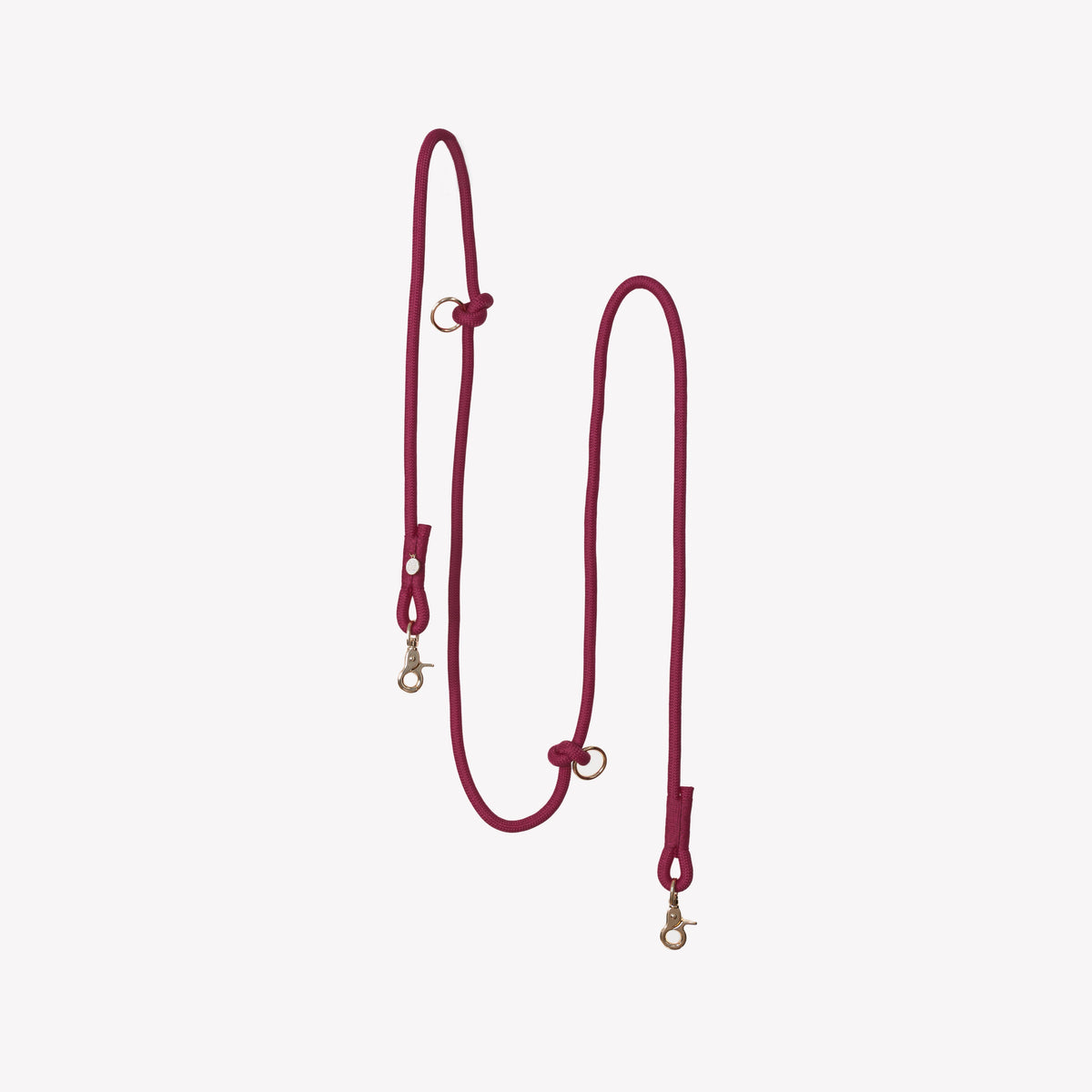 Bordeaux hands-free braided leash at full length