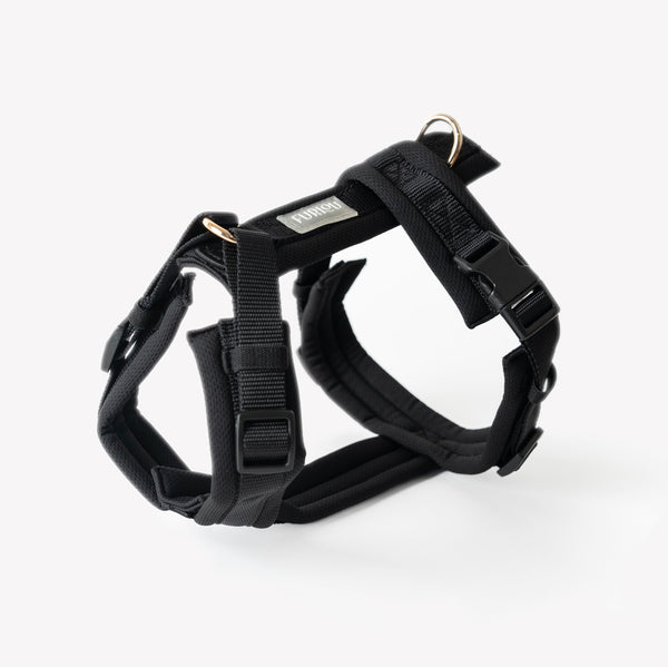 Black comfort dog harness