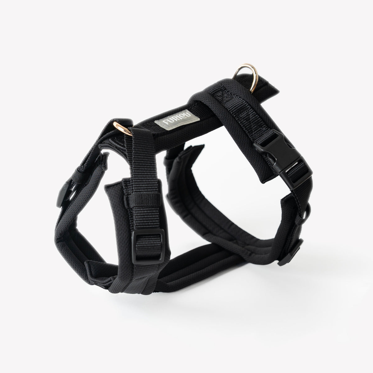 Arnés acolchado para perro, negro