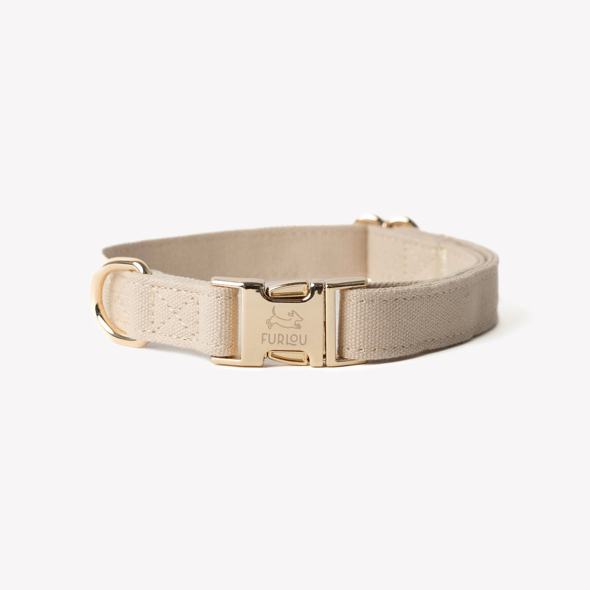 Collar de lona para perro, camel