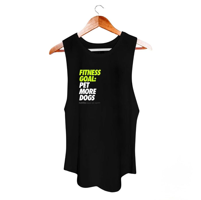 Fitness Goal: Pet More Dogs Sleeveless Tank in black