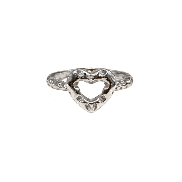 Hammered Heart Ring, photo 1