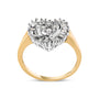 Anillo estilo bailarina en forma de corazón con diamantes redondos y baguette de 1/4 ct. p.t. en oro amarillo de 10K, foto 2
