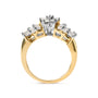 1 Ct. T.W. Diamond Starburst Ring Band in 10K Yellow Gold, photo 5