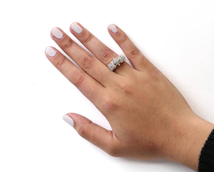 1 Ct. T.W. Diamond Starburst Ring Band in 10K Yellow Gold, photo 3