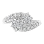 7/8 Ct. T.W. Diamond Cluster Ring Band in 14K White Gold, photo 1