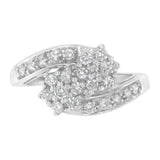 7/8 Ct. T.W. Diamond Cluster Ring Band in 14K White Gold