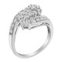 7/8 Ct. T.W. Diamond Cluster Ring Band in 14K White Gold, photo 5