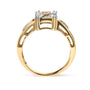 Anillo de racimo y halo con diamantes de 1/2 ct. p.t. en oro amarillo de 10K, foto 5