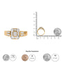 Anillo de racimo y halo con diamantes de 1/2 ct. p.t. en oro amarillo de 10K, foto 6