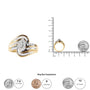 Anillo de racimo de pera y remolino con diamantes de 1/2 ct. p.t. en oro amarillo de 10K, foto 6