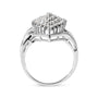 Anillo de racimo en forma de pera con diamantes de 1/2 ct. p.t. en oro blanco de 10K, foto 2