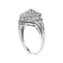 Anillo de racimo en forma de pera con diamantes de 1/2 ct. p.t. en oro blanco de 10K, foto 4