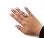 Anillo de racimo en forma de pera con diamantes de 1/2 ct. p.t. en oro blanco de 10K, foto 3