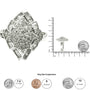 7/8 Ct. T.W. Round and Baguette-Cut Diamond Cluster Ring in 14K White Gold, photo 5