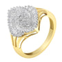 Anillo de cóctel con diamantes de 1/2 ct. p.t. en oro amarillo de 10K, color J-K, claridad I2-I3, foto 1