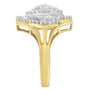 Anillo de cóctel con diamantes de 1/2 ct. p.t. en oro amarillo de 10K, color J-K, claridad I2-I3, foto 6