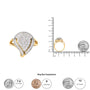 Anillo de racimo bailarina con diamantes redondos y baguette de 1 ct. p.t. en oro amarillo de 10K, foto 6