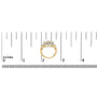 Anillo de cóctel de racimo cuadrado con diamantes de 1/2 ct. p.t. en oro amarillo de 10K, foto 7