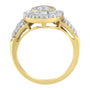 Anillo de cóctel con diamantes de 1 ct. p.t. en oro amarillo de 10K, color H-I, claridad SI2-I1, foto 3