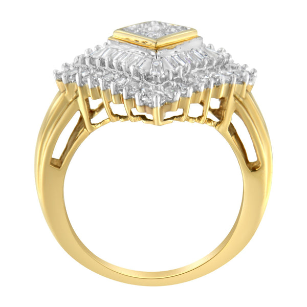 1 Ct. T.W. Diamond Ballerina Ring in 10K Yellow Gold, photo 2