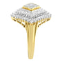 Anillo estilo bailarina con diamantes de 1 ct. p.t. en oro amarillo de 10K, foto 6