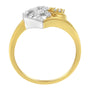 Anillo de racimo en forma de corazón con diamantes de 1/6 ct. p.t. en oro de dos tonos de 10K, foto 5