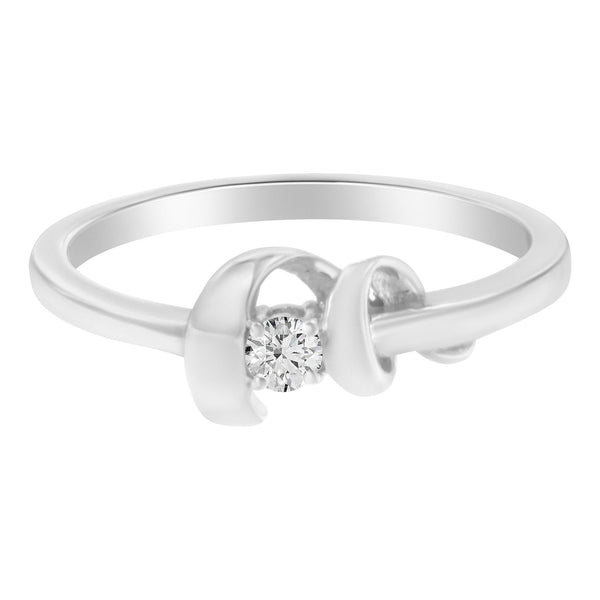 1/10 Ct. T.W. Diamond Promise Ring in 10K White Gold, photo 1